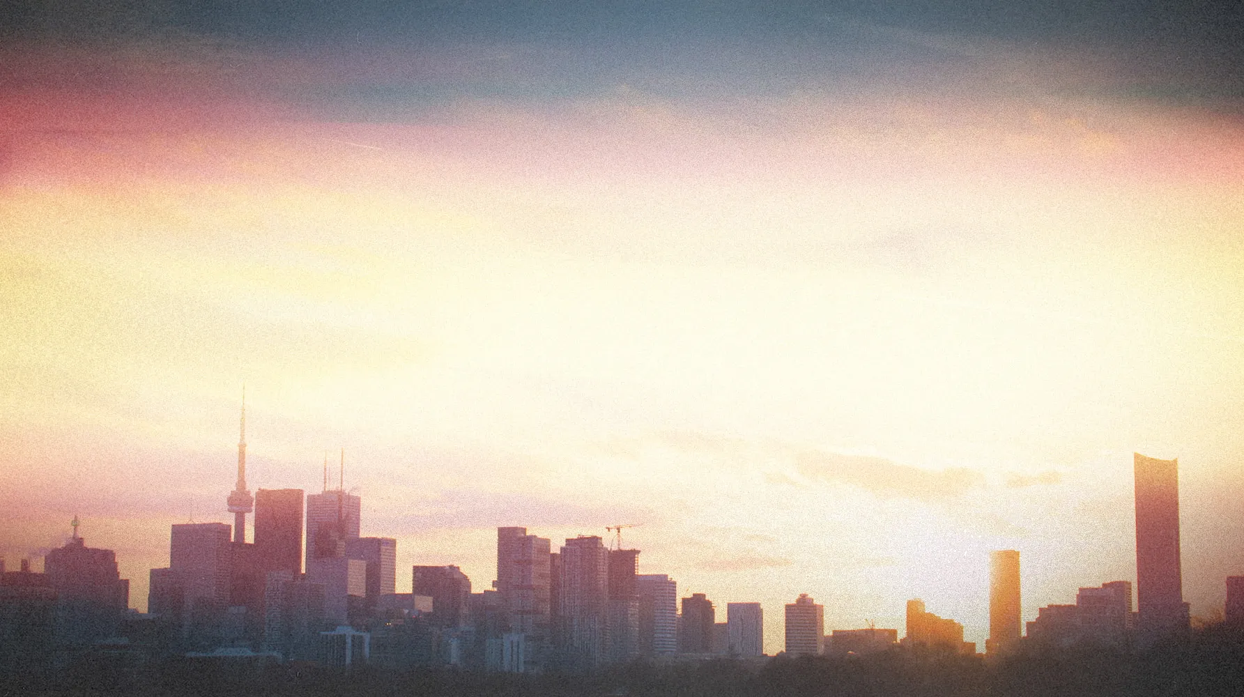 Toronto skyline at sunset